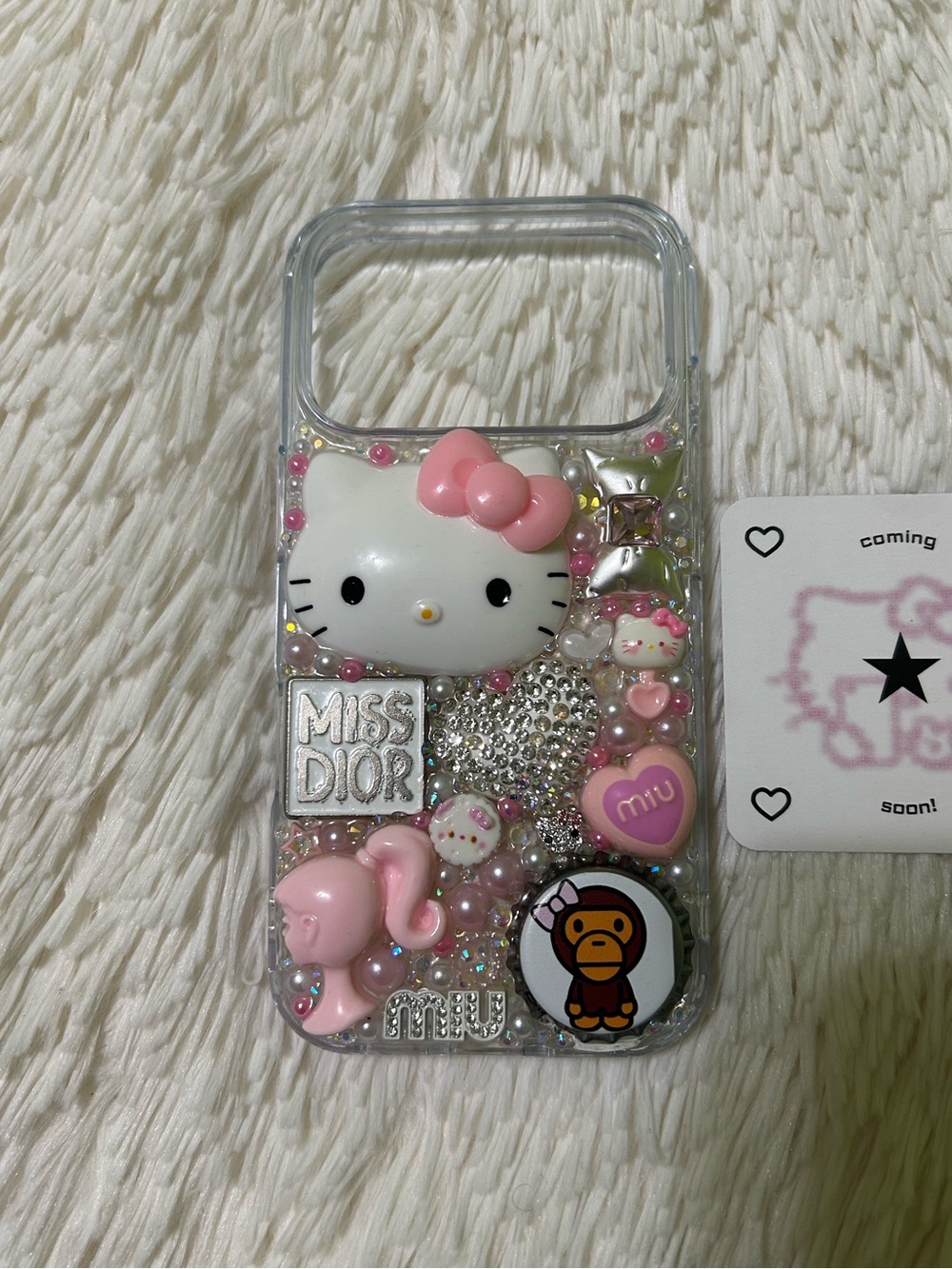 Handmade iPhone 17 Pro Junk Case Hello Kitty Sanrio Luxury Kawaii Mcbling Y2K